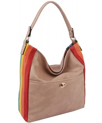 Rainbow Women Hobo Clutch Handbbag LSD151 BLUSH